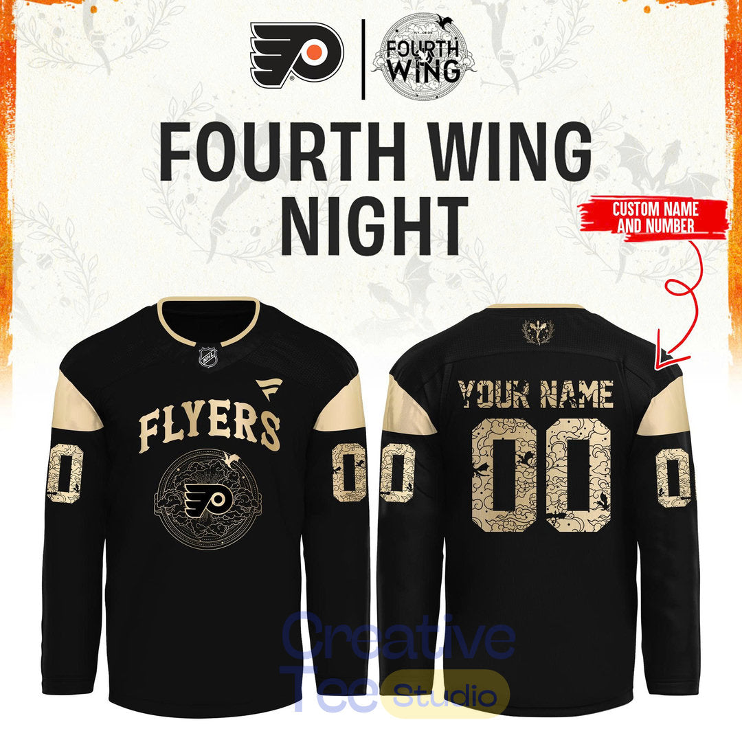 Philadelphia Flyers Fourth Wings Night Custom Hockey Jersey