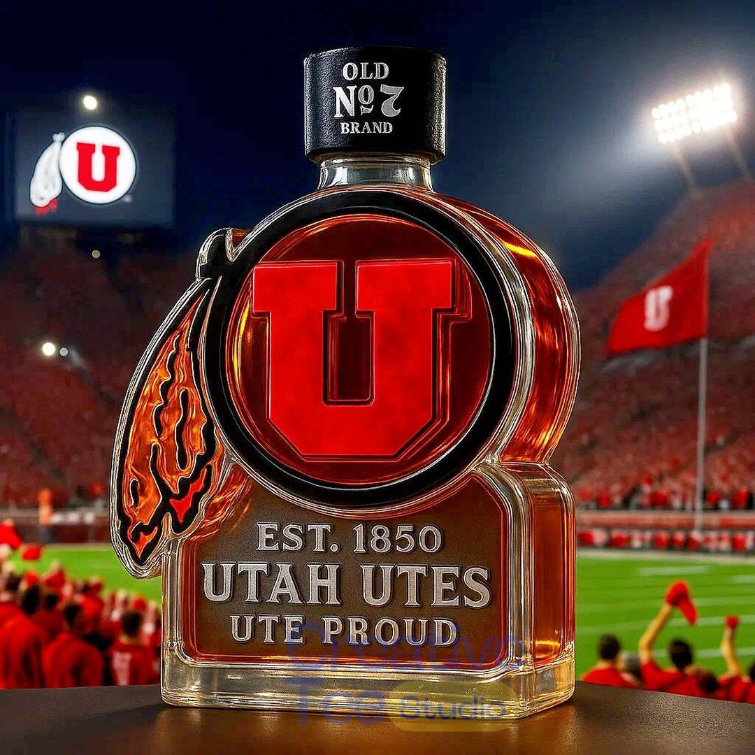 Utah Utes ‘Ute Proud’ Limited Edition Whiskey Bottle
