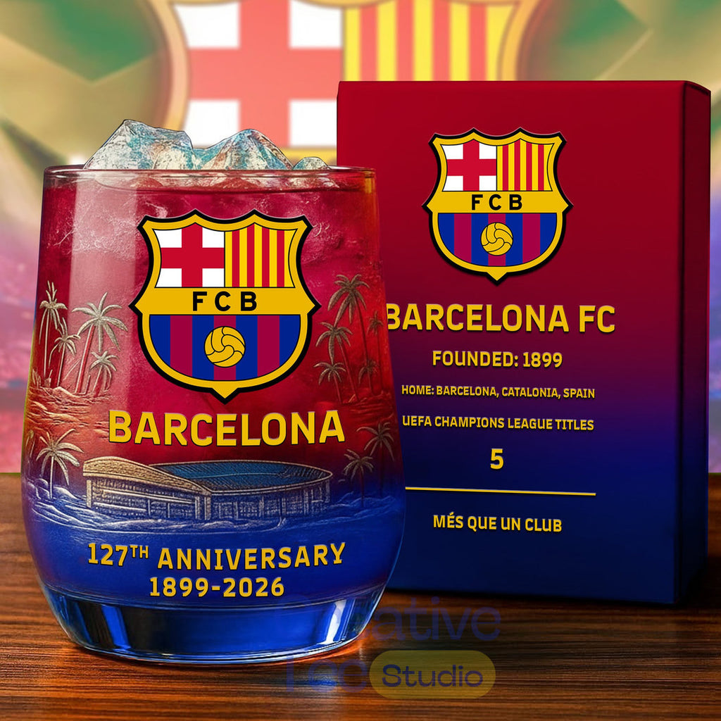 Barcelona 127th Anniversary Whiskey Glass