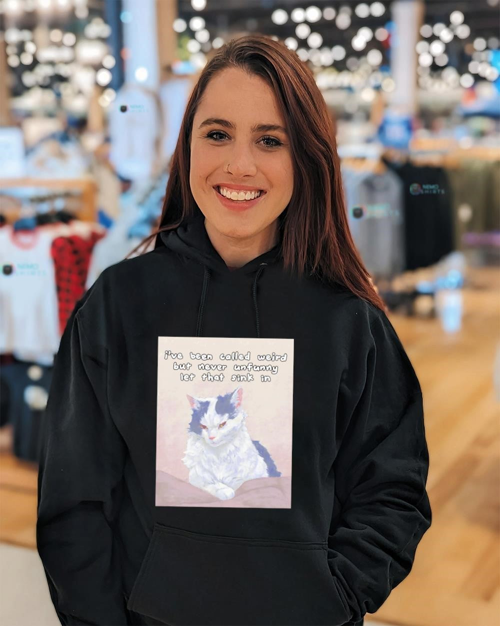 Cat I’ve been called weird but never unfunny let that sink in shirt