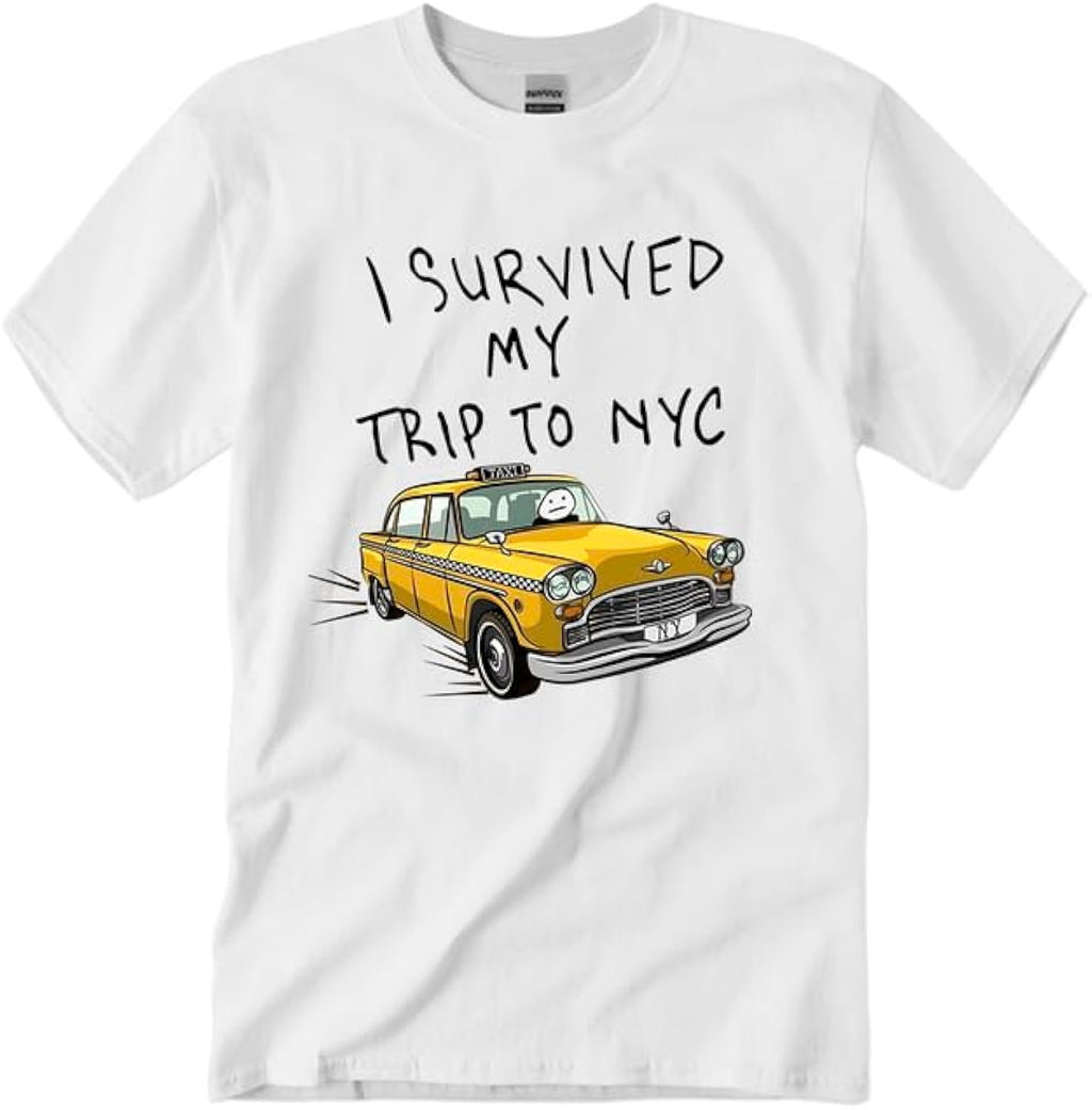 I Survived My Trip to NYC T-Shirt Funny Survived My Trip to New York Shirt Unisex Casual Short Sleeve Graphic Tees
