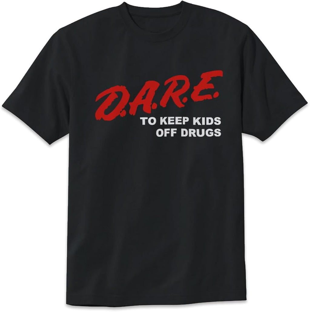 Dare Retro D.A.R.E. T-Shirt 90s Vintage Style Design Tee Short Sleeve Unisex Shirt