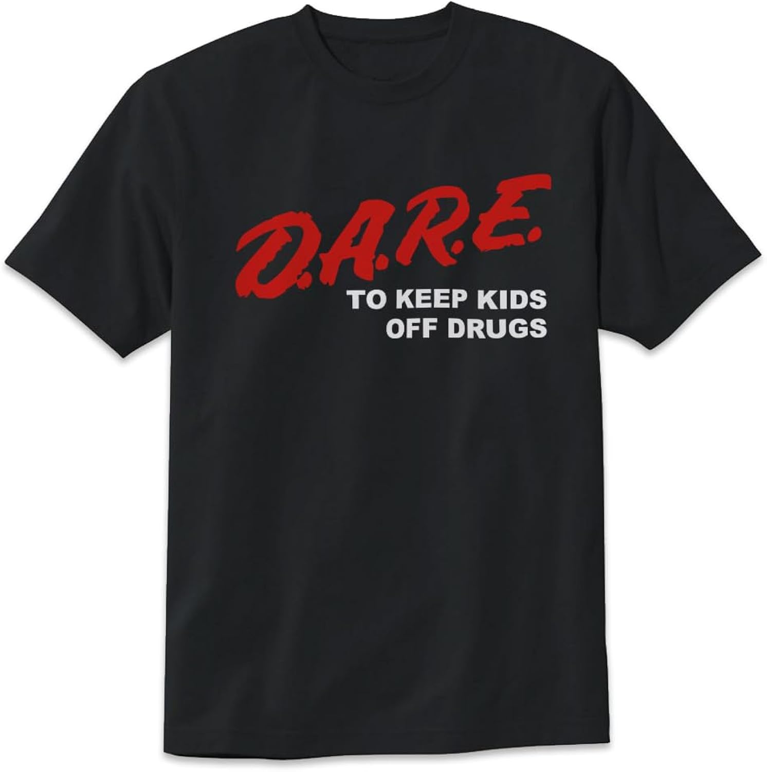 Dare Retro D.A.R.E. T-Shirt 90s Vintage Style Design Tee Short Sleeve Unisex Shirt