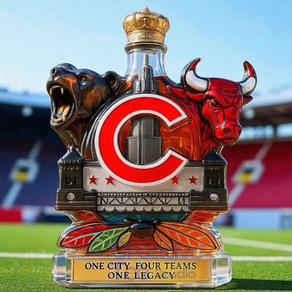 Chicago Sports ‘Teams One City Four Teams One Legacy’ Limited Edition Whiskey Bottle