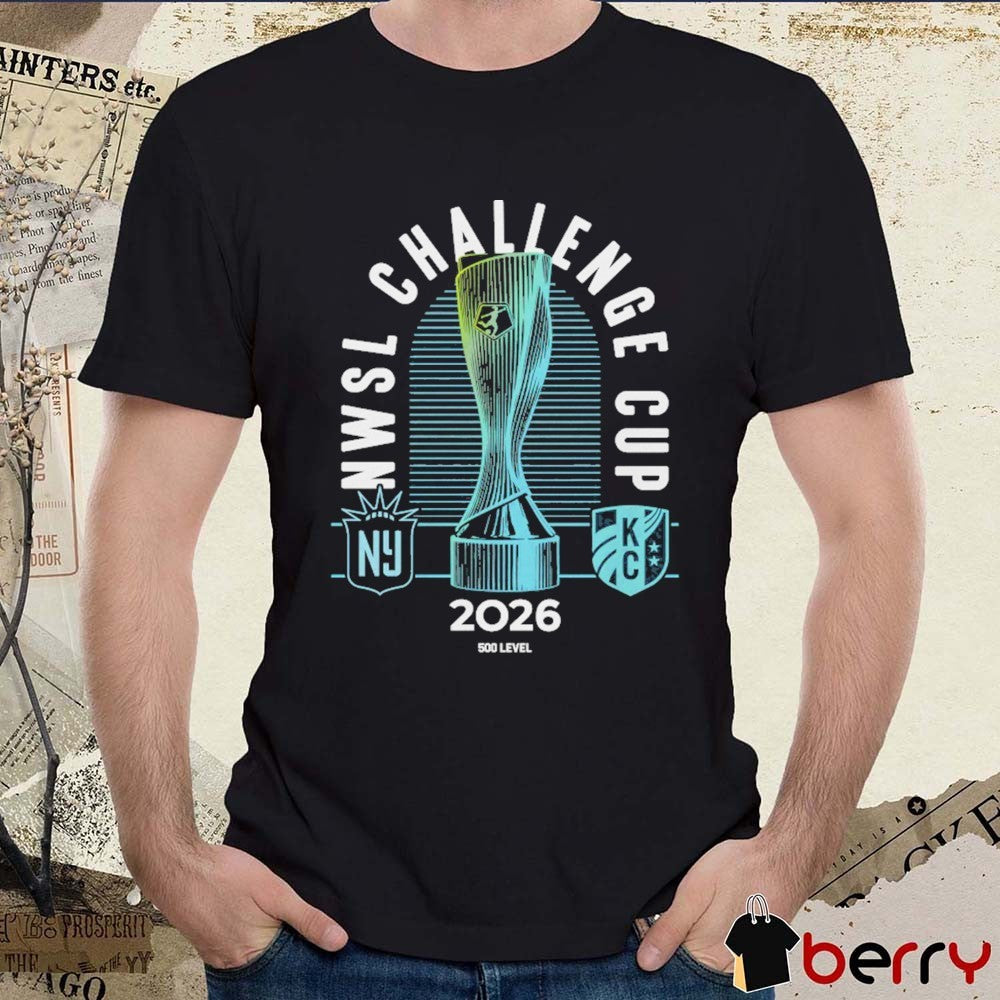 NWSL Challenge Cup 2026 Gotham FC Vs. Kansas City Current Trophy t-shirt