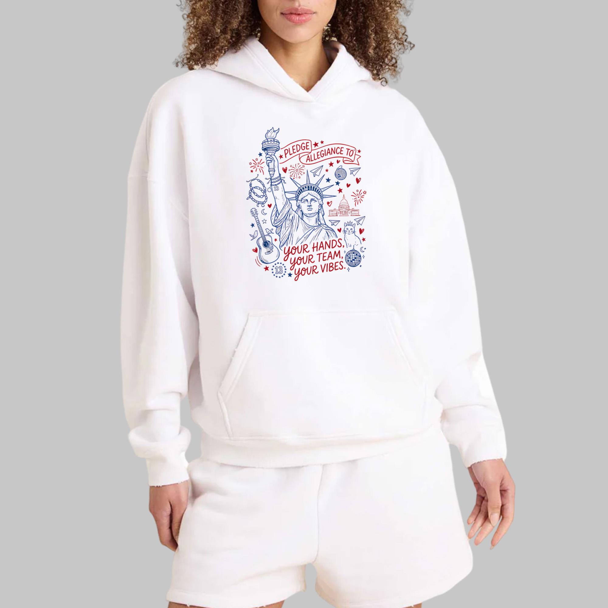 4th Of July Pledge Allegiance To Your Hands Your Team Your Vibes Shirt