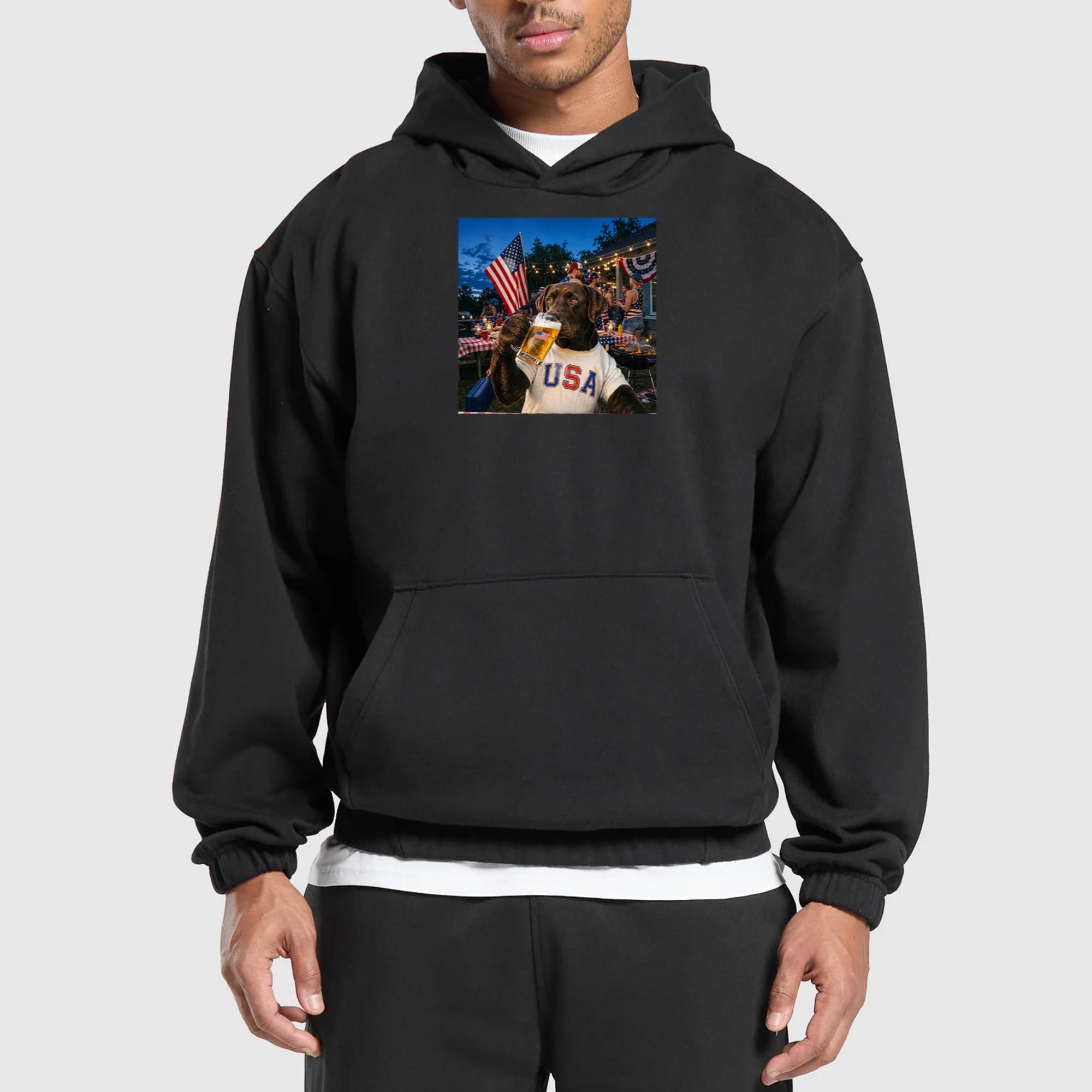 4th Of July 250 USA Dog Drinking Beer Shirt