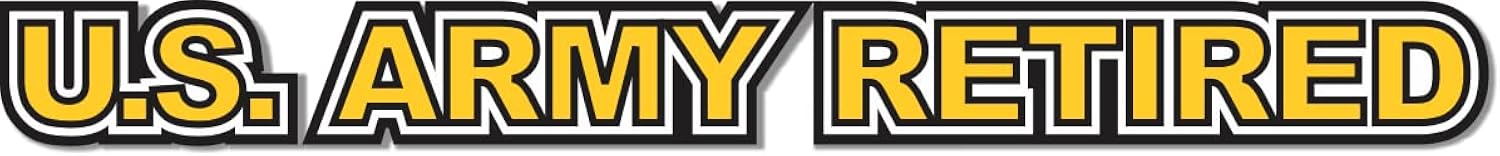 U.S. Army Retired Yellow Window Strip Decal (16 Inch)