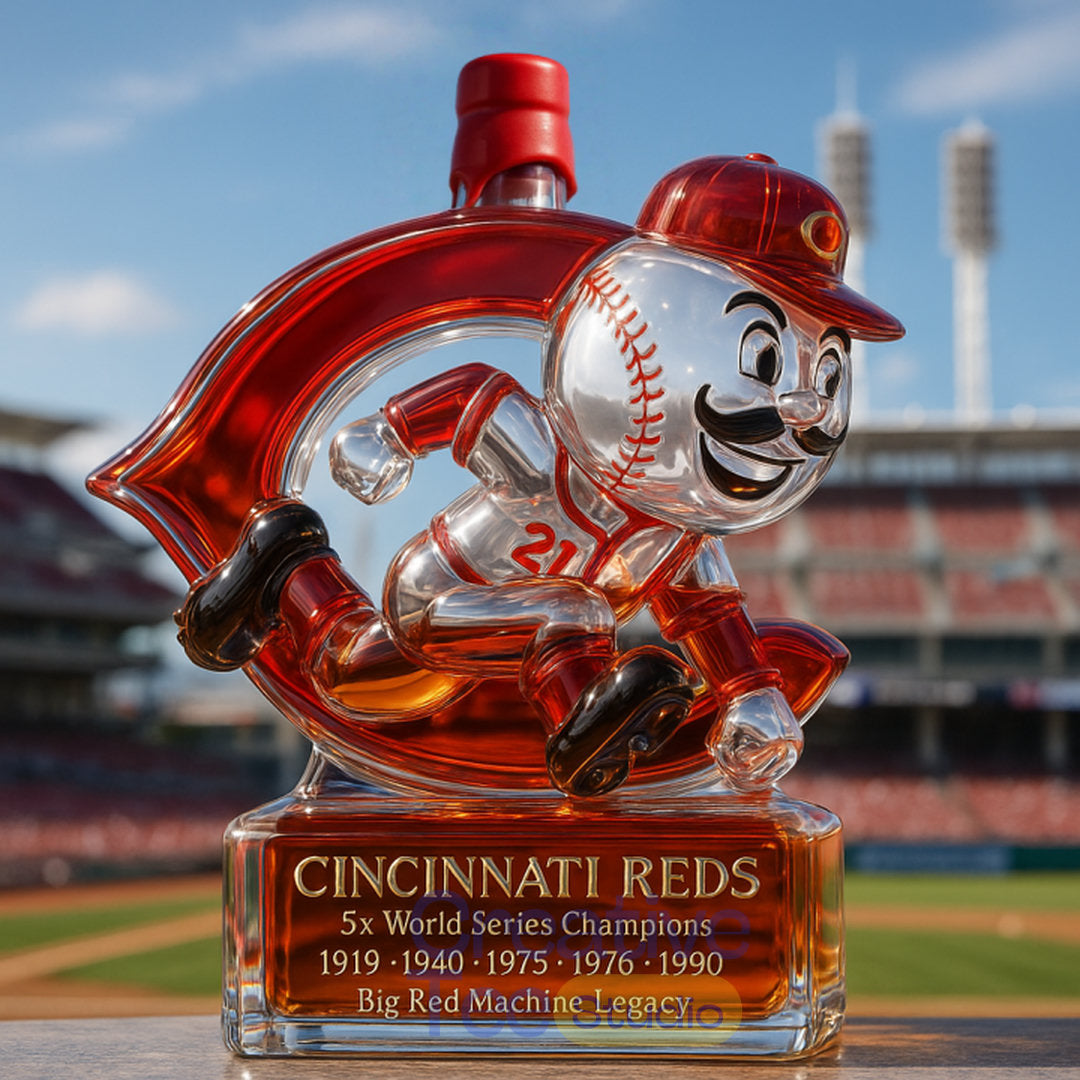Cincinnati Reds Whiskey Bottle – Big Red Machine Legacy