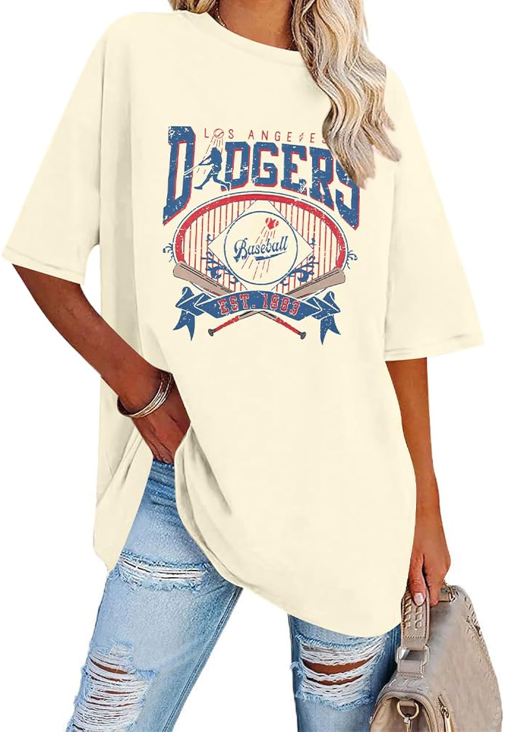 Baseball Shirts for Women Oversized Game Day Sports Fan Shirt Baseball Mama Casual Short Sleeve Tee