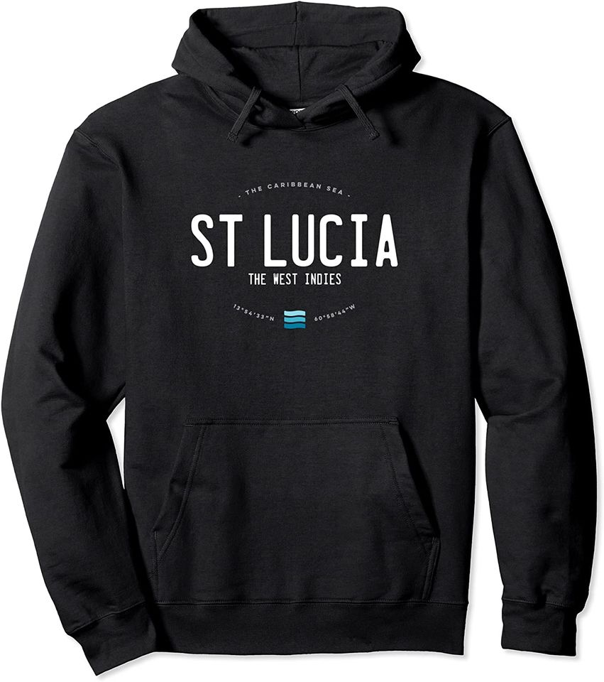 St. Lucia Beach Waves Pullover Hoodie