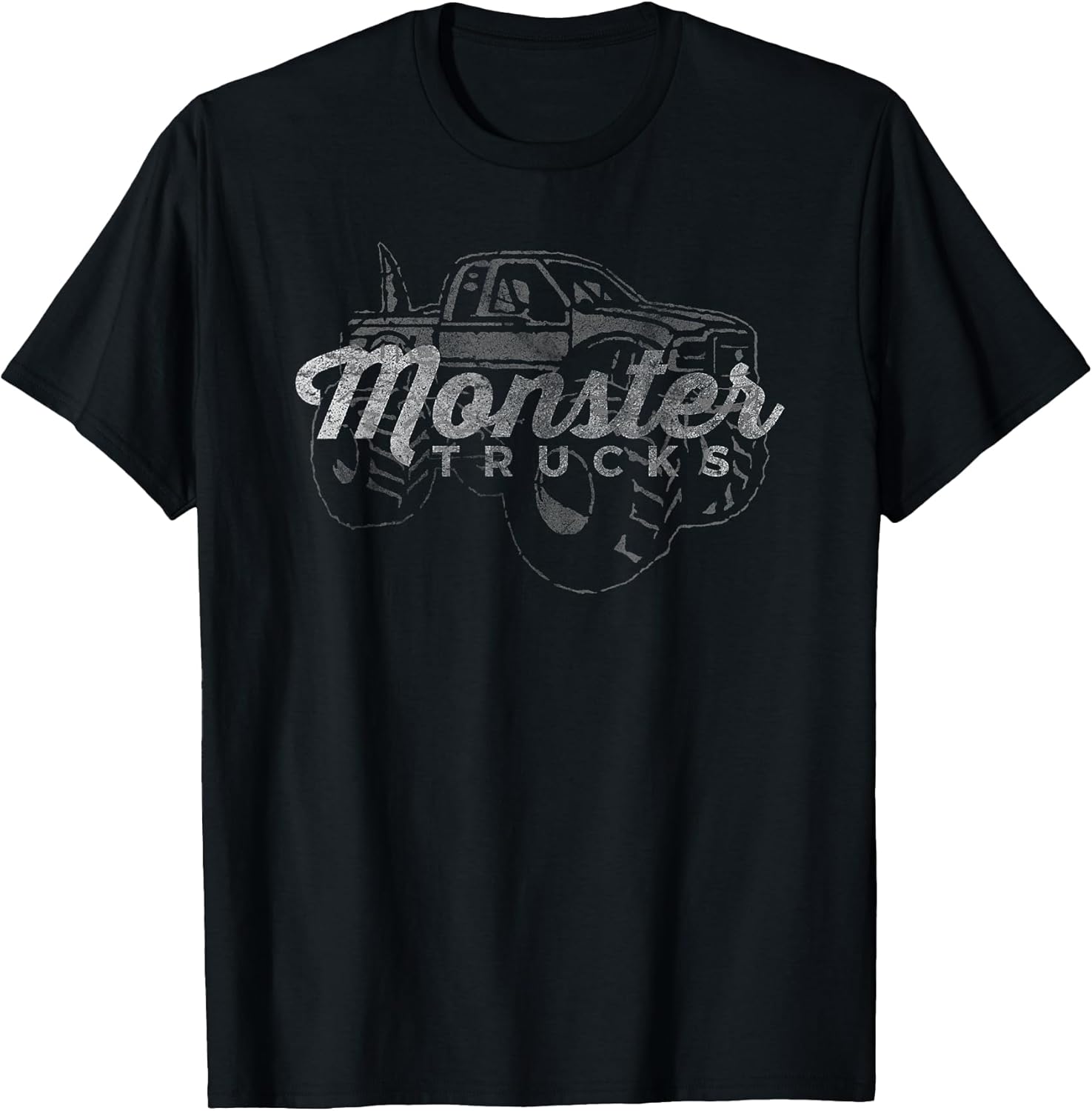 Monster Trucks Vintage Retro Big Truck Lover Men Women Kids T-Shirt