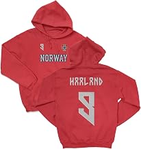 Haaland 9 FAUX EMBROIDERY Norway Soccer 2 Sided Unisex Hooded Sweatshirt