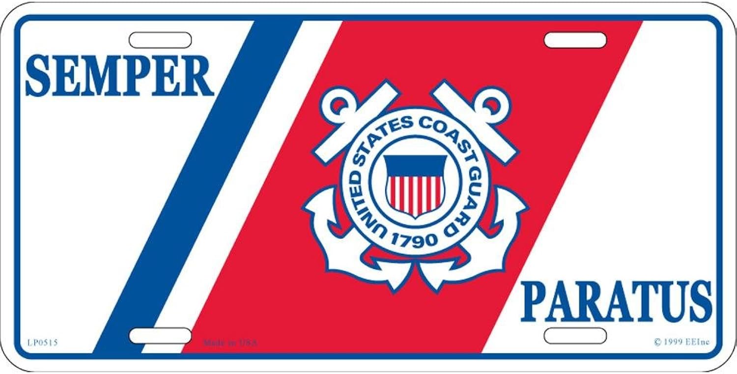 U.S. Coast Guard Semper Paratus License Plate