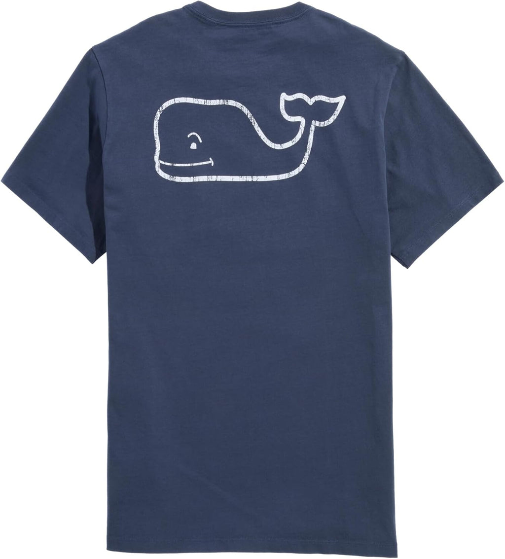 Mens Short-Sleeve Vintage Whale Pocket Tee