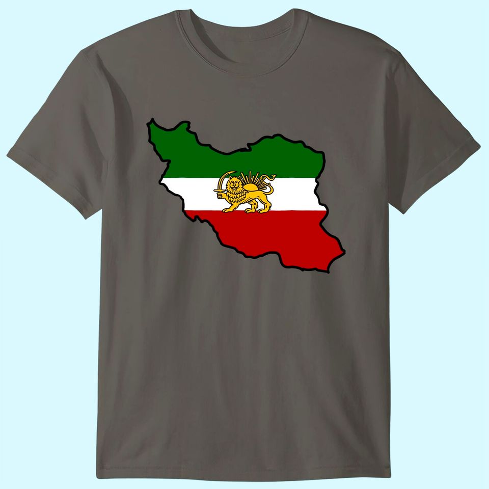 Iran Flag With Lion T Shirt