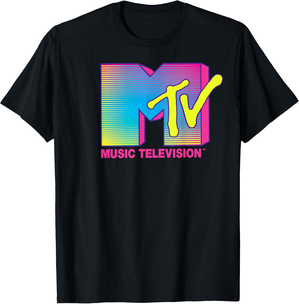 Logo Fluorescent Colors Retro Design T-Shirt