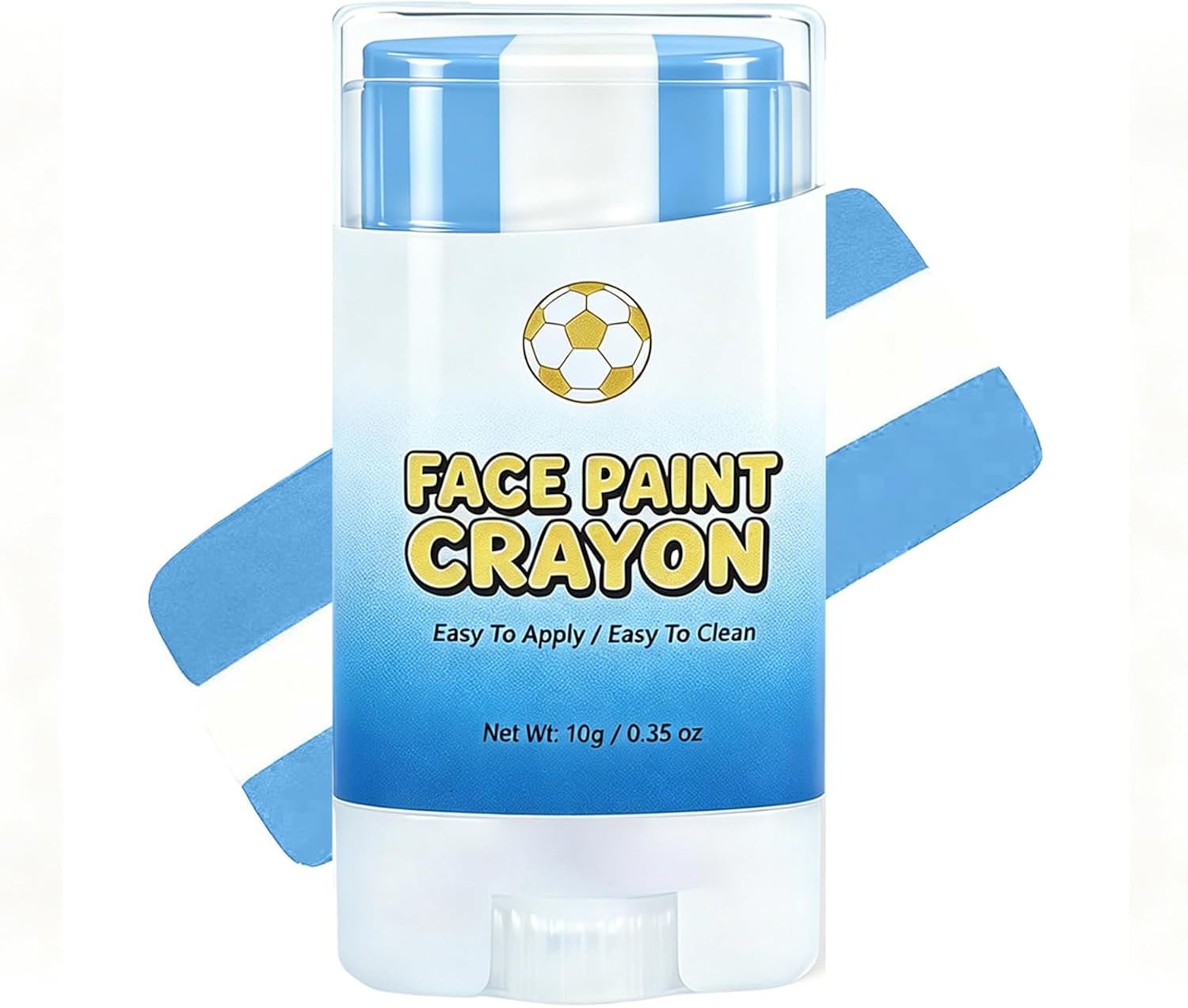 Blue White and Blue Eye Black, Blue White and Blue Body Painting, Argentina Sports Baseball Face Paint, Softball Face Paint, Argentina World Cup, Eye Black Stick for World Cup 2026 Fan Soccer