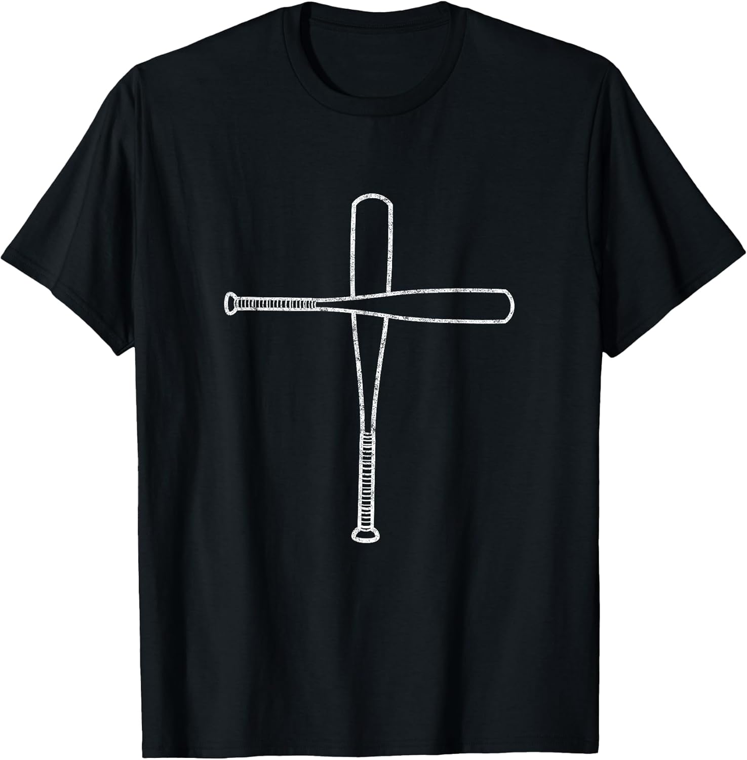 Cross Baseball Bats Christian Faith Sports Coach Pitcher T-Shirt