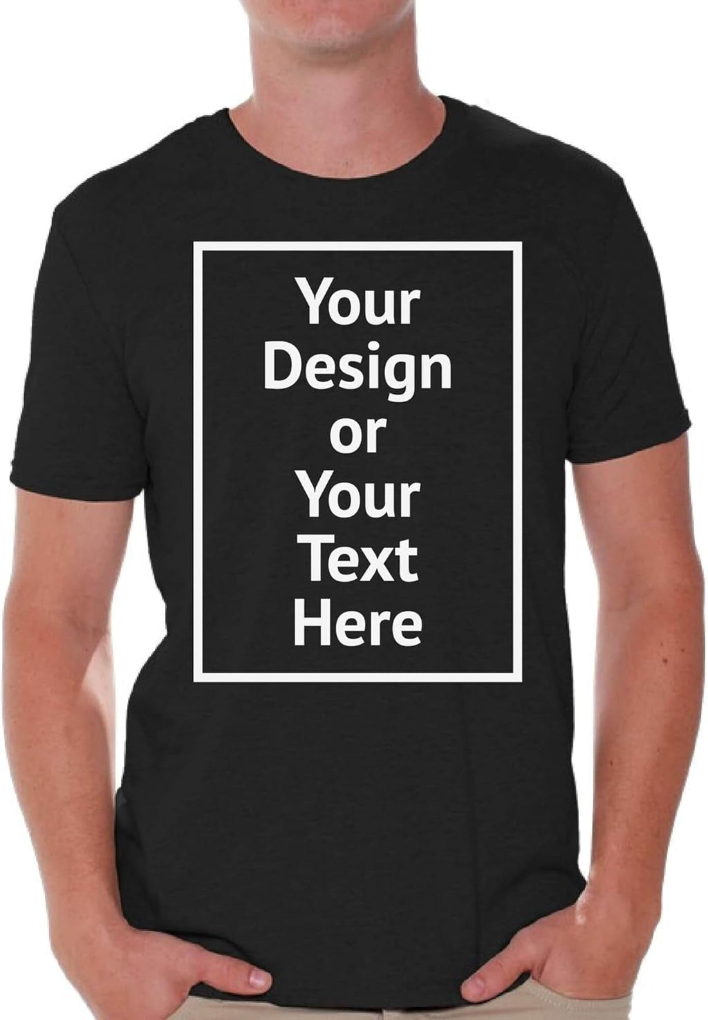 Custom Shirt Men Personalized Add Your Image T-Shirt Add Your Text Photo Front/Back Print