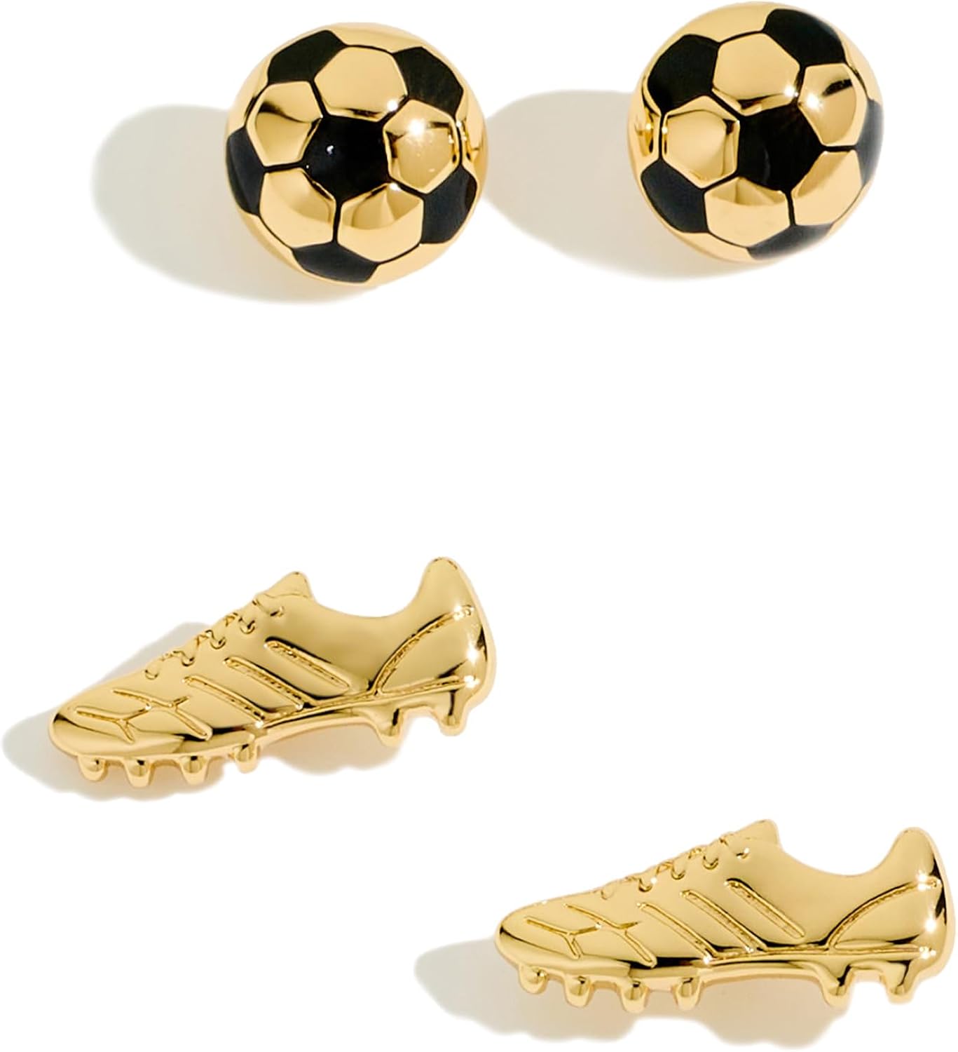 Sport Themed Statement Earrings 2 Pairs Novelty Stud Earrings for Women Sports Jewelry Gift