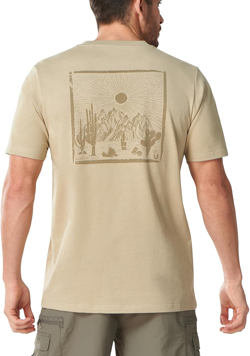 Men's Graphic Cotton T-Shirt Short Sleeve Crew Neck Tee Shirts for Men Casual Work Outdoor Soft Relaxed Fit