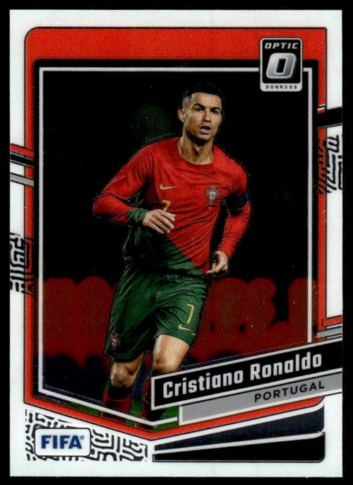 2023-24 Donruss Optic #44 Cristiano Ronaldo Portugal Official FIFA Soccer Card in Raw (NM or Better) Condition