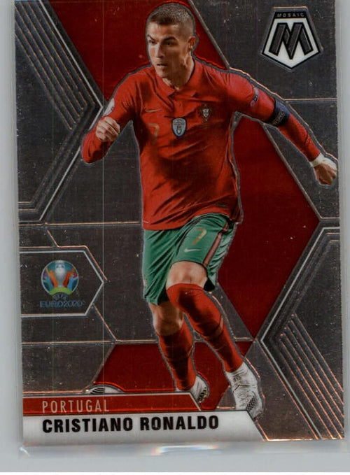 2021 Panini Mosaic UEFA Euro 2020#160 Cristiano Ronaldo Portugal Official Soccer/Futbol Trading Card in Raw (NM or Better) Condition