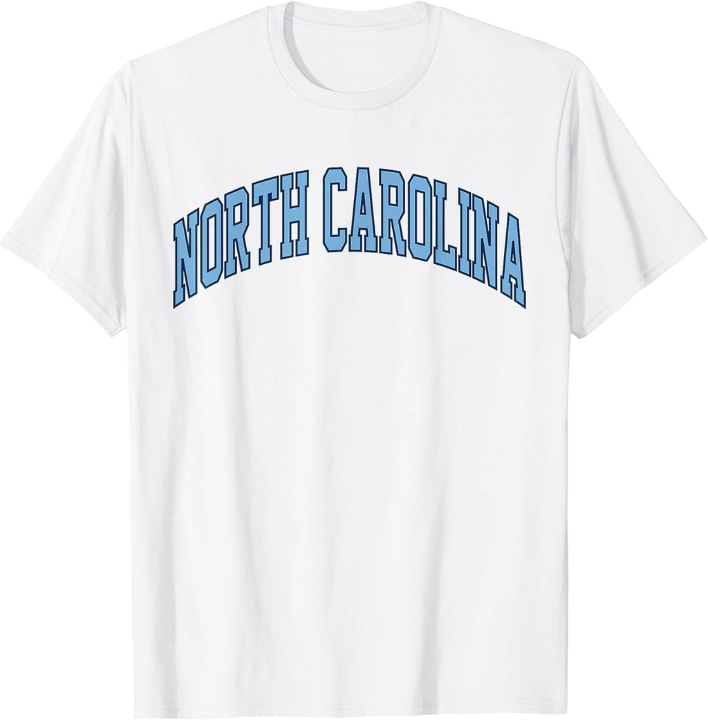 Retro North Carolina Souvenir Simple North Carolina Blue Tee T-Shirt
