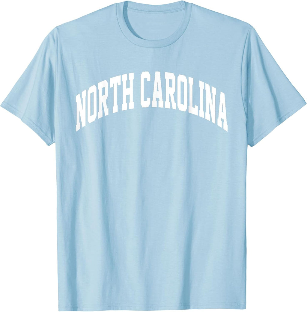 Retro North Carolina Blue Souvenir Simple North Carolina Tee T-Shirt