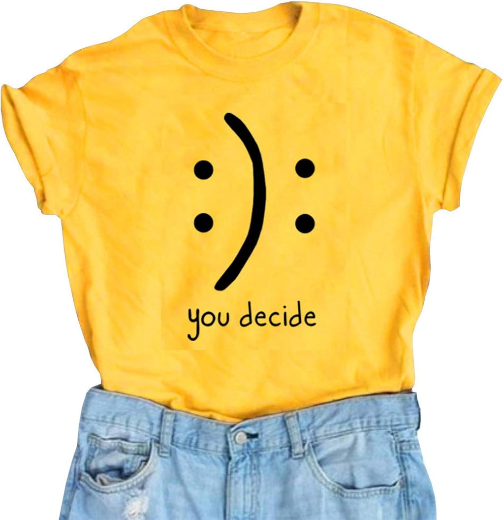 Women's T-Shirts Cotton Funny Graphic Design Casual Short Sleeve Top Tees