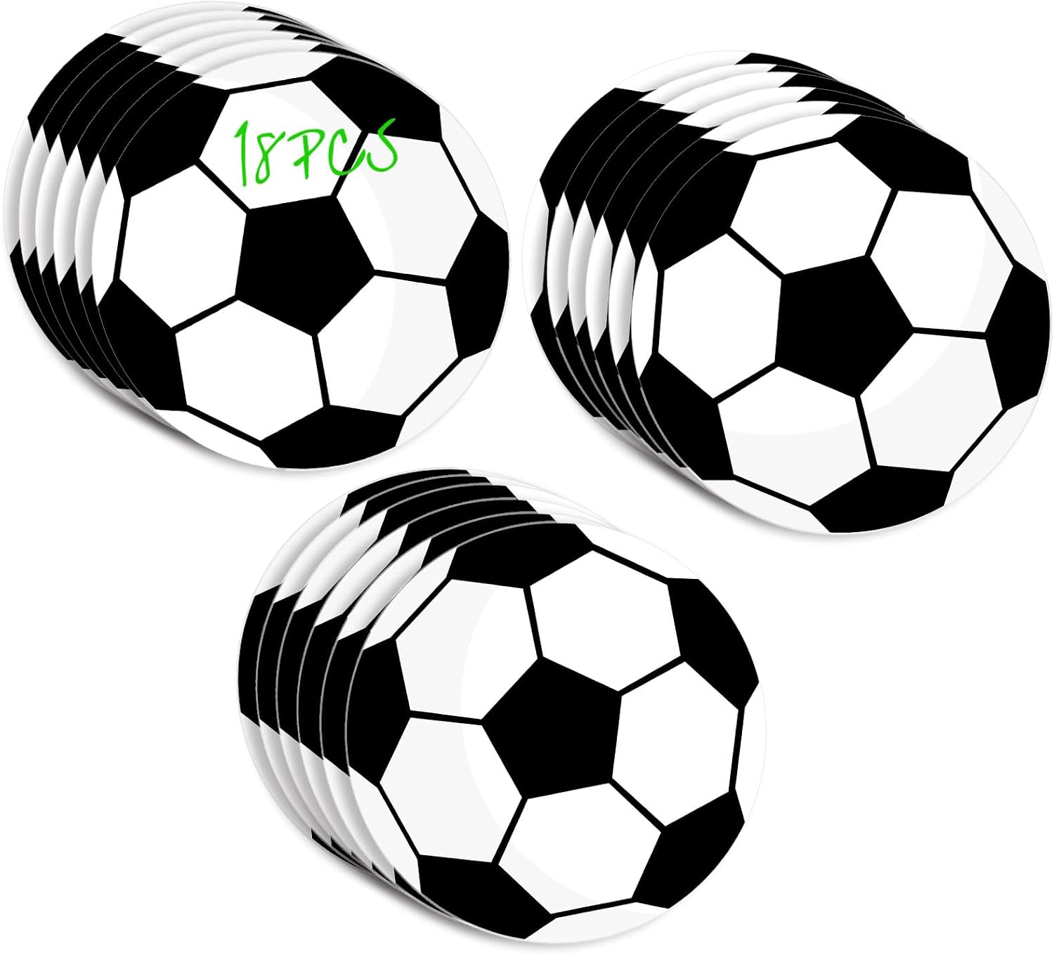 18 Pcs Paper Soccer Cutouts, Double Printed Soccer Theme Party Cutouts World Cup 2026 Party Supplies Bulletin Board Decorations (Soccer.18)