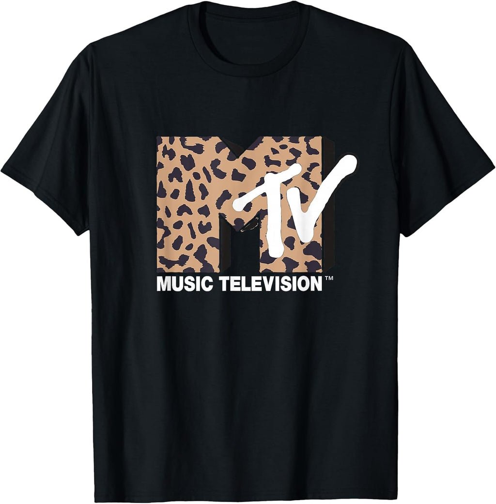 Vintage Cheetah Print Music Television T-Shirt
