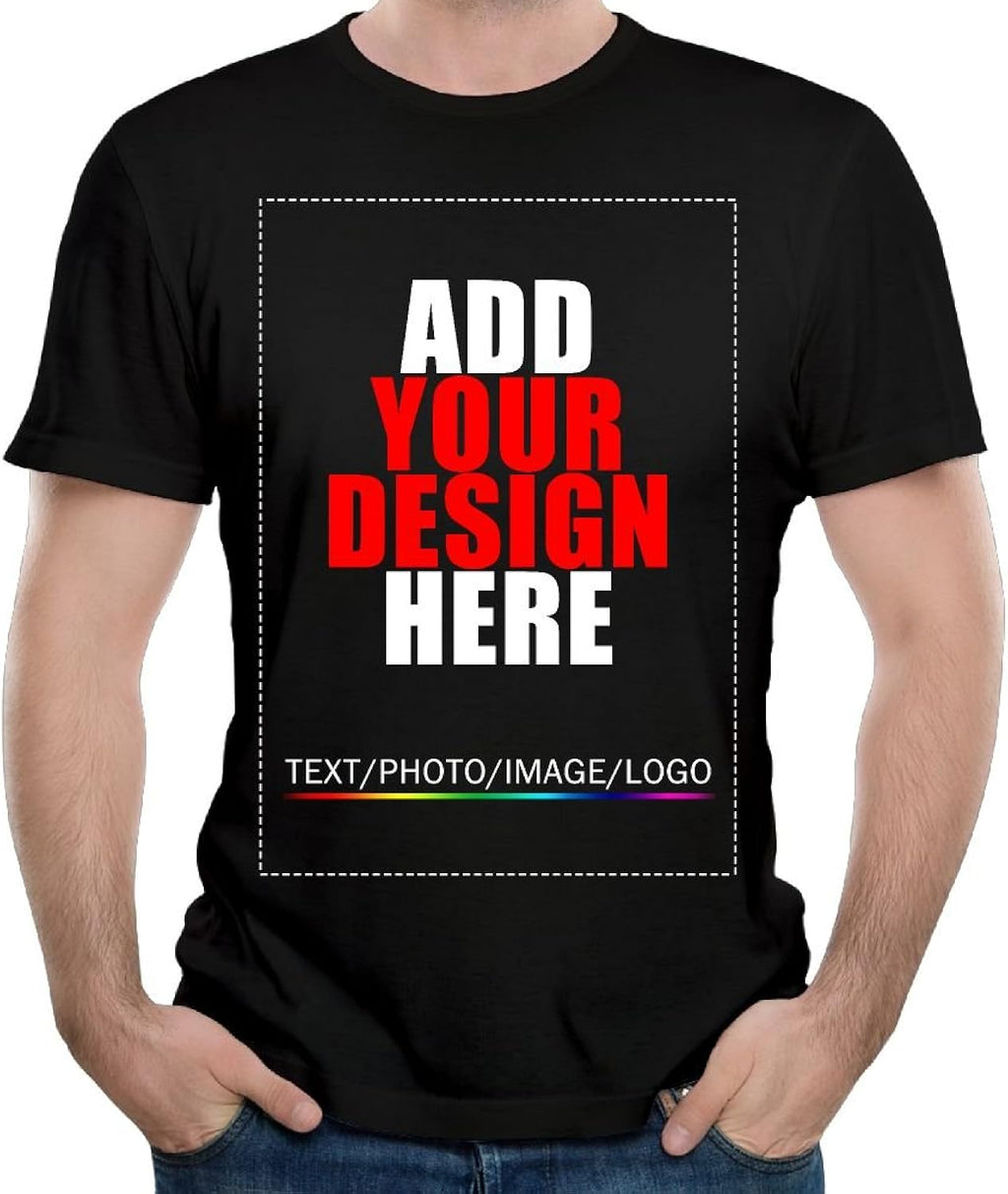 Custom t Shirts Personalized Tshirts, Make Your Own t Shirt, Customized t-Shirts, Add Your Design/Image/Text for Men & Women