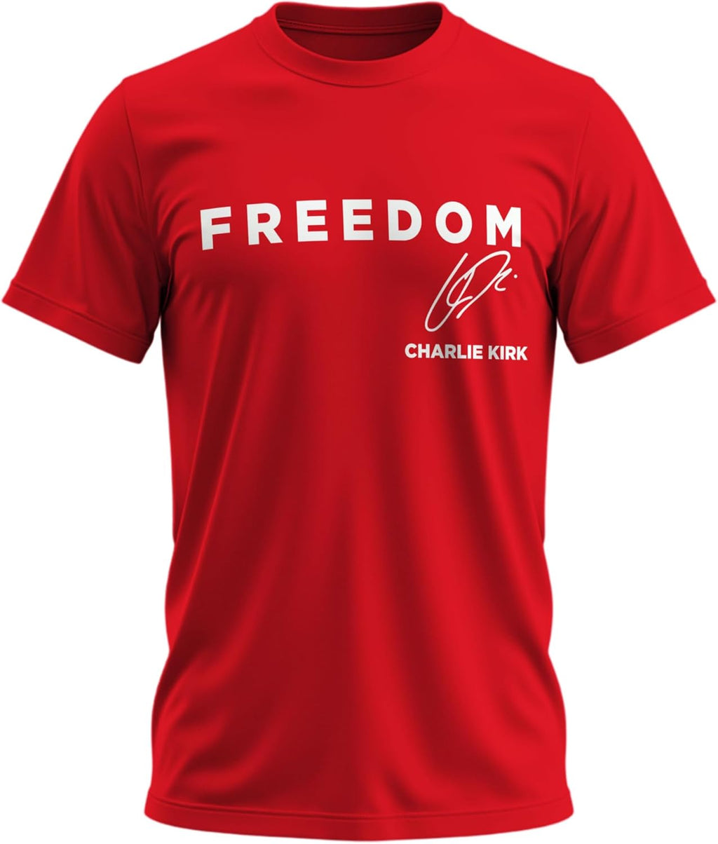 Freedom Shirt – Simple Freedom Text T Shirt for Men & Women Patriotic Men's Tshirts Graphic Tee