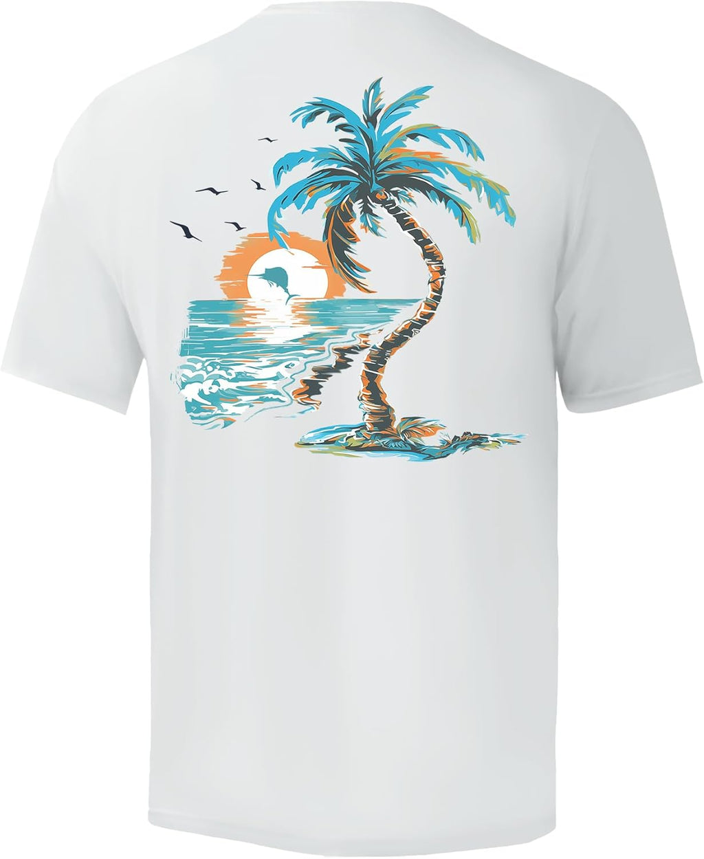 Men's Fishing Shirt Short Sleeve Sun Protection UV UPF 50+ SPF T-Shirt
