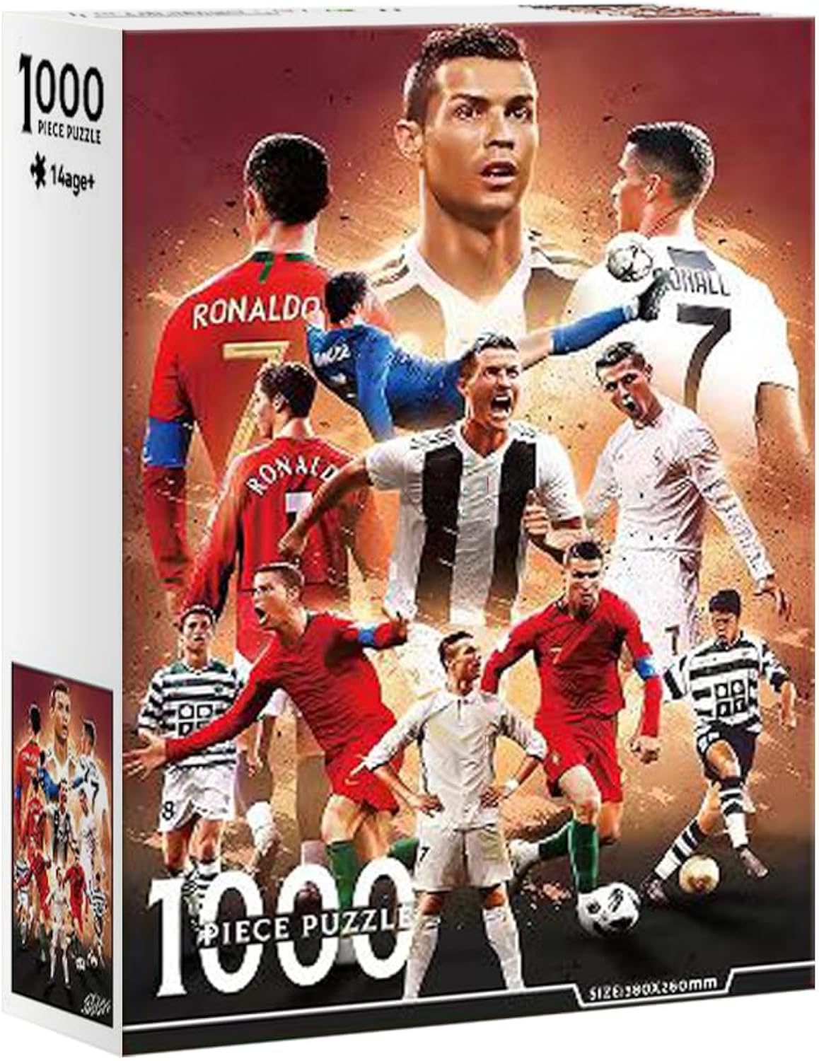 Cristiano Ronaldo Soccer Puzzle for Adults 1000 Pieces Soccer 1000 Piece Puzzle (Ronaldo,1000pc)