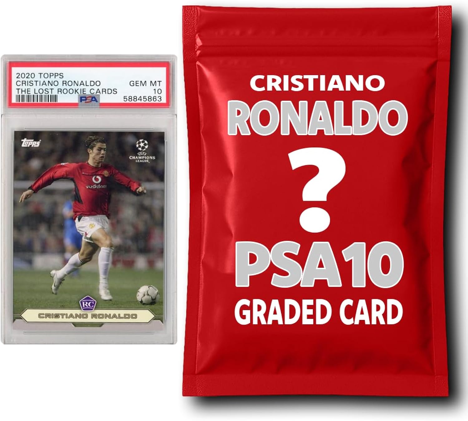 Cristiano Ronaldo PSA 10 Graded Card Mystery Pack