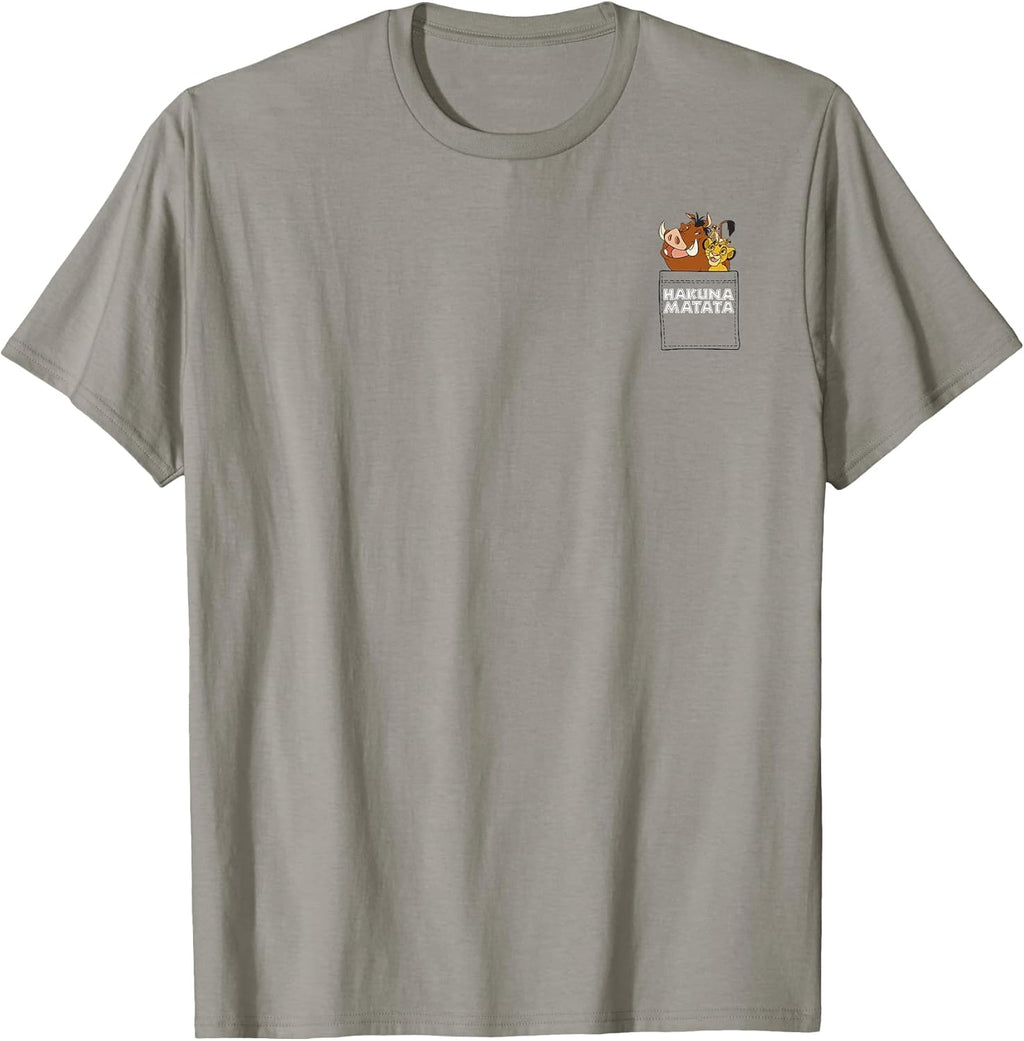 Lion King Hakuna Matata Friends Pocket Graphic Tee T-Shirt