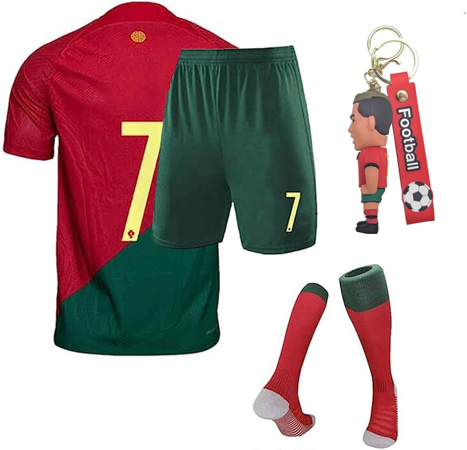 Football Jersey, Soccer Jersey, Sports Fans Outdoor T-Shirt Boys Kids Youth Jersey Shirt Socks Soccer Shirt Gift Kit Set