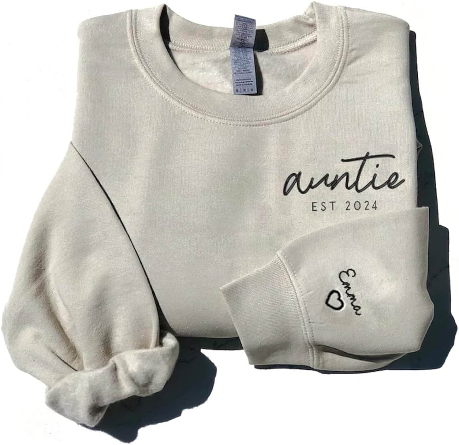 Custom Embroidered Aunt Shirt, Funtie Auntie Sweatshirt For Women, Gifts for Aunt Mothers Day Christmas