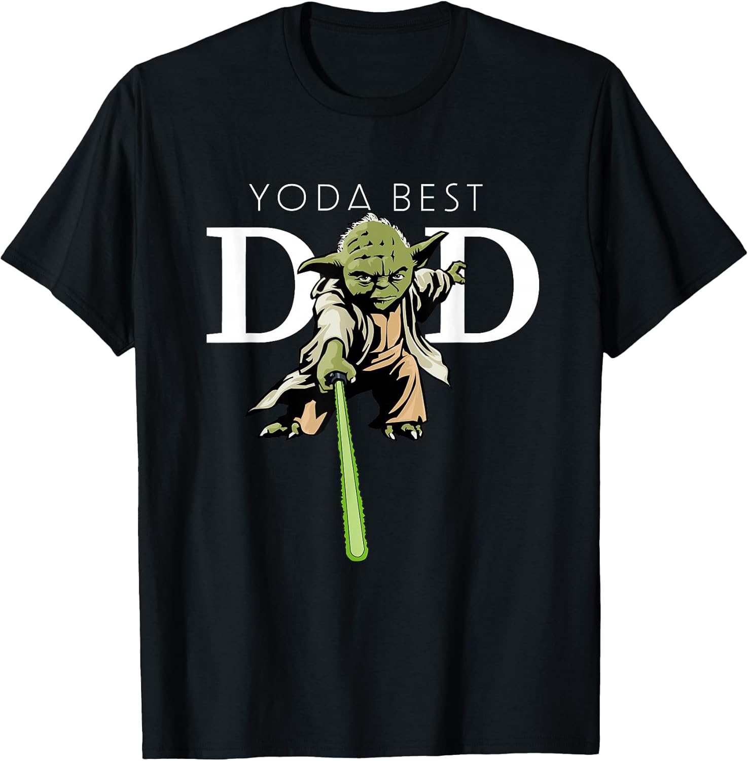 Yoda Lightsaber Best Dad Father's Day T-Shirt