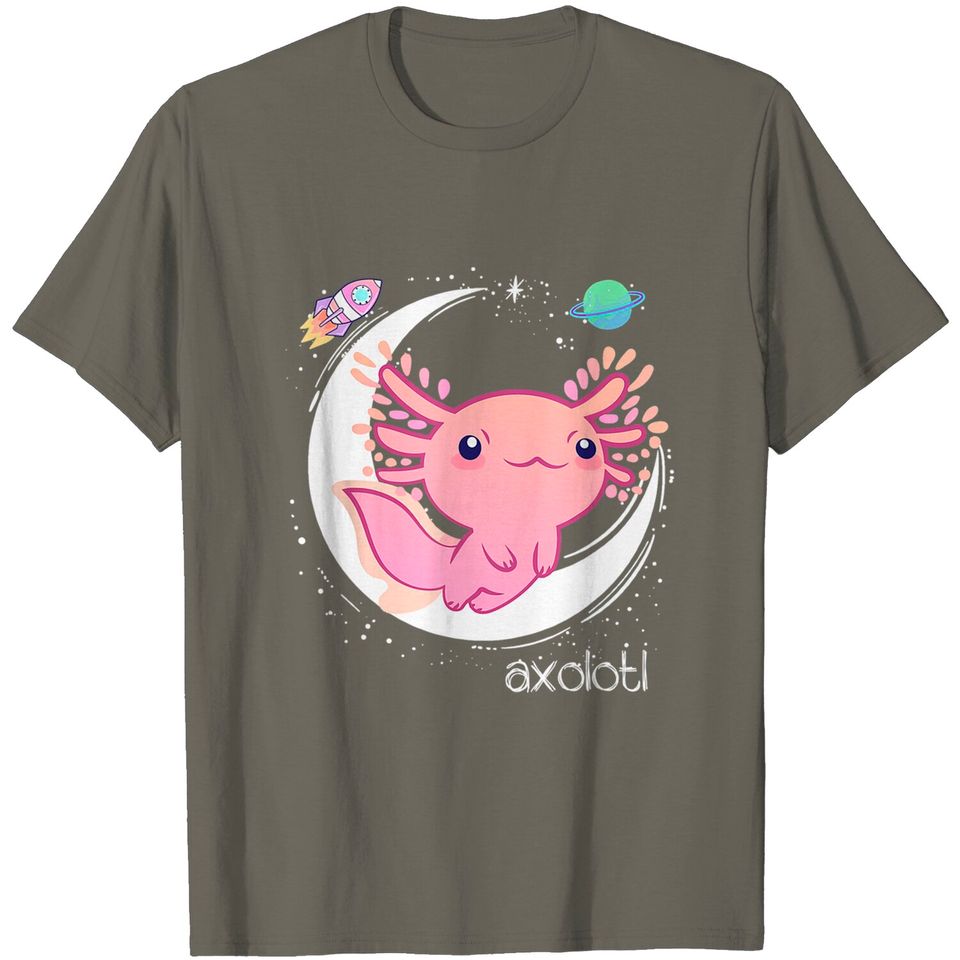 Space Axolotl Kawaii Pastel Goth T Shirt