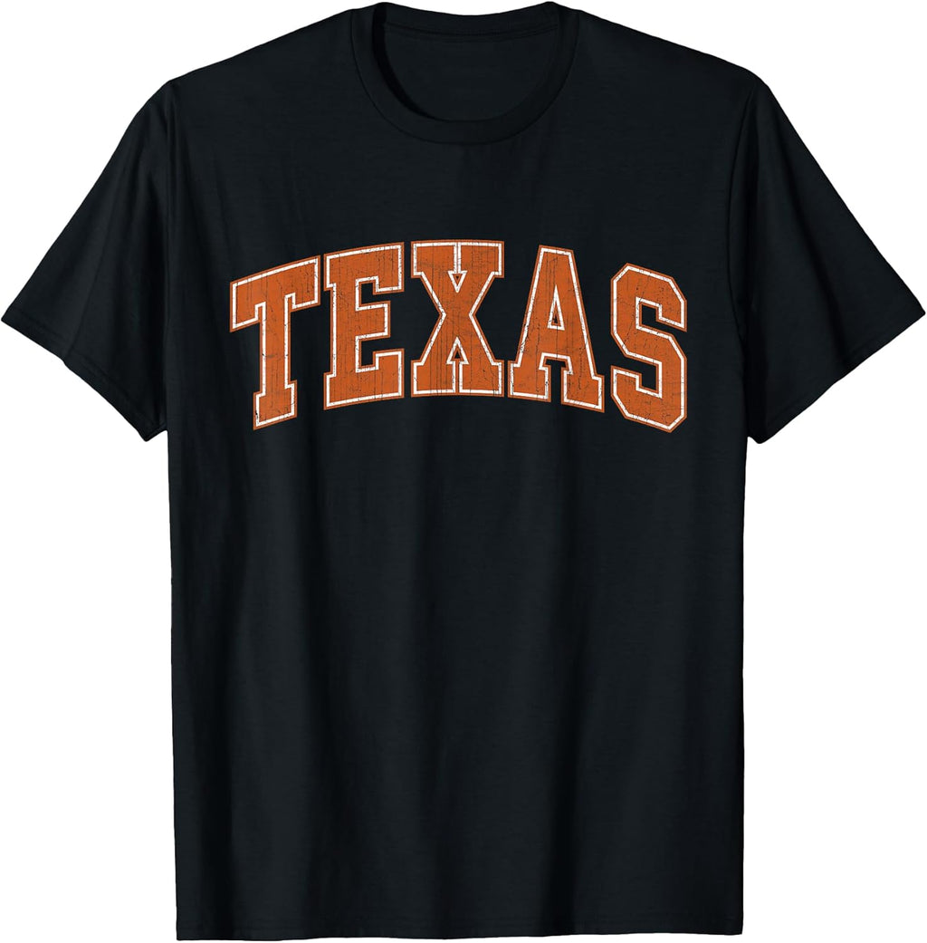 Texas TX Vintage Athletic Sports Orange Style 80s 90s T-Shirt