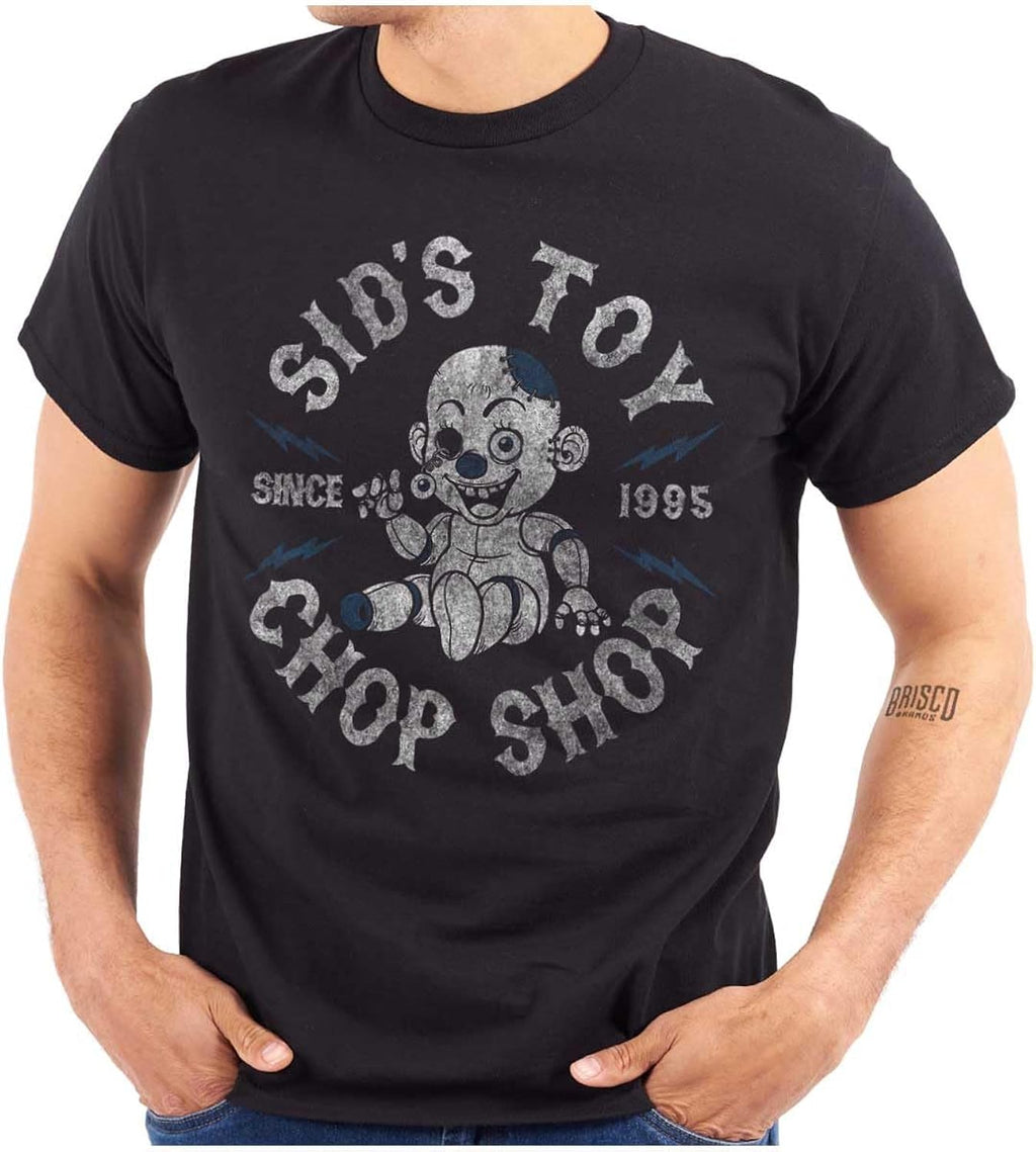 Sid’s Toy Chop Shop Graphic T Shirt | Creepy Doll Horror Inspired Scary Tee for Men and Women