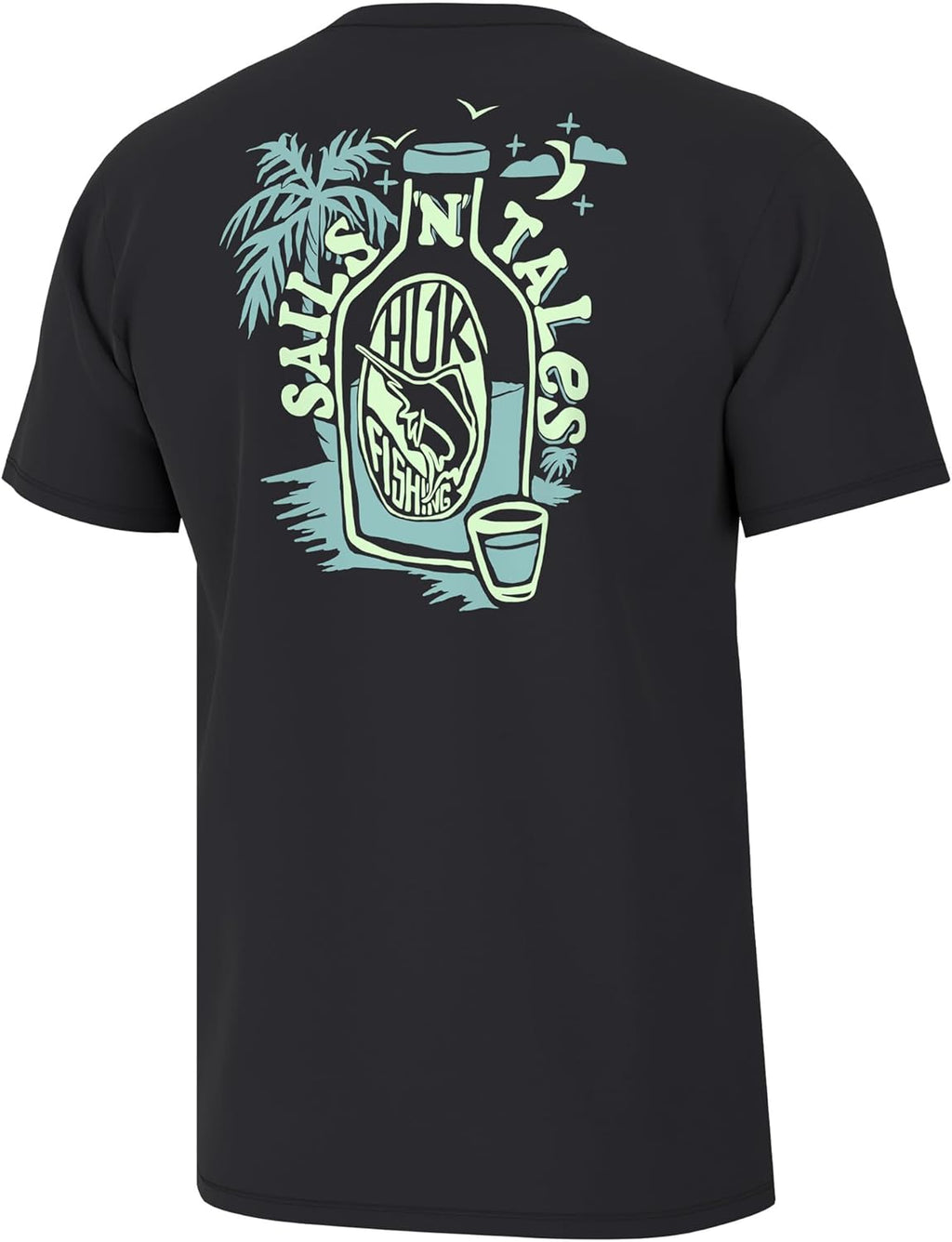 Mens Fishing Graphic Tee, Performance Short Sleeve, Quick-Dry