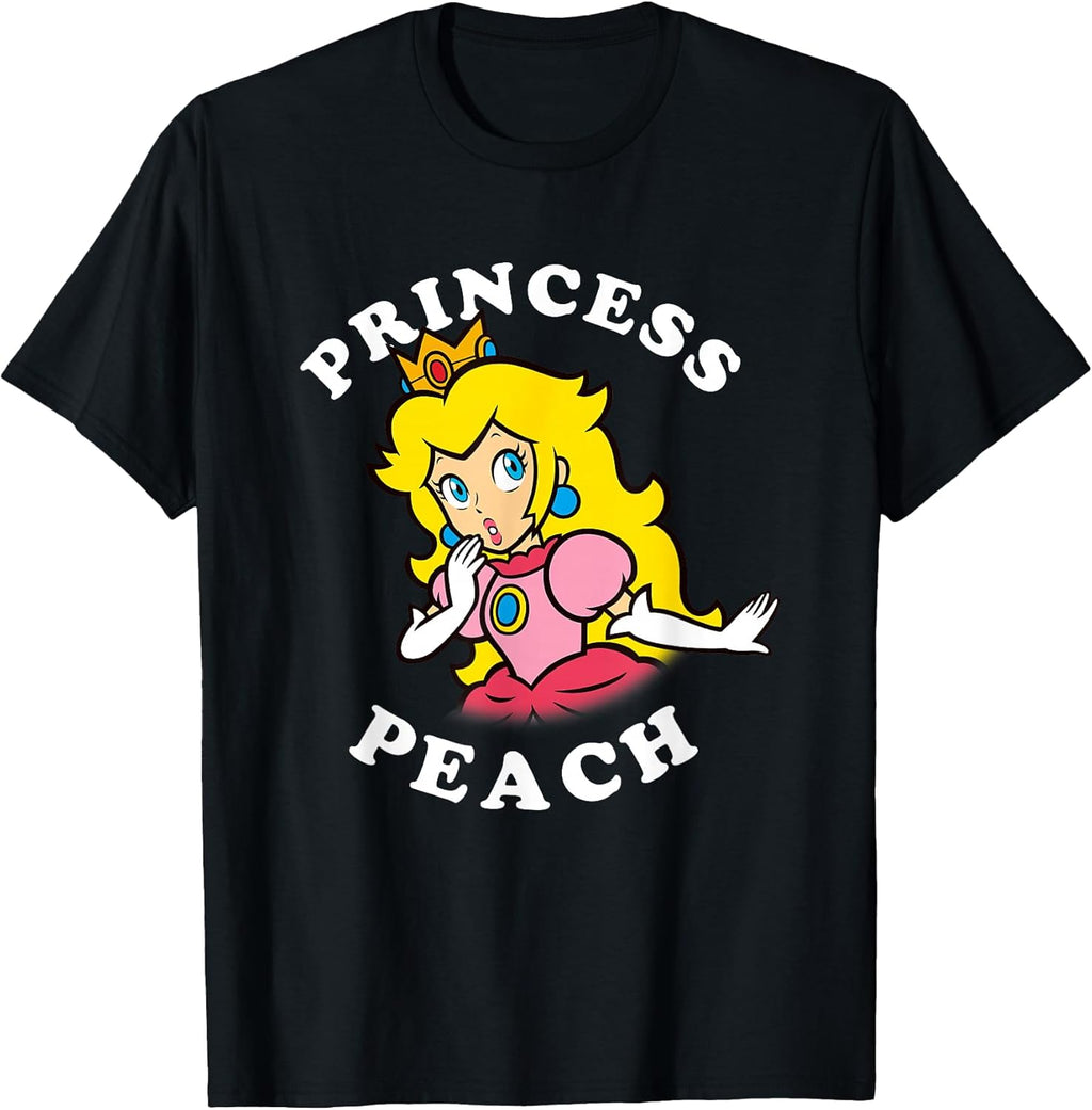 Princess Peach Big Character Portrait Simple T-Shirt