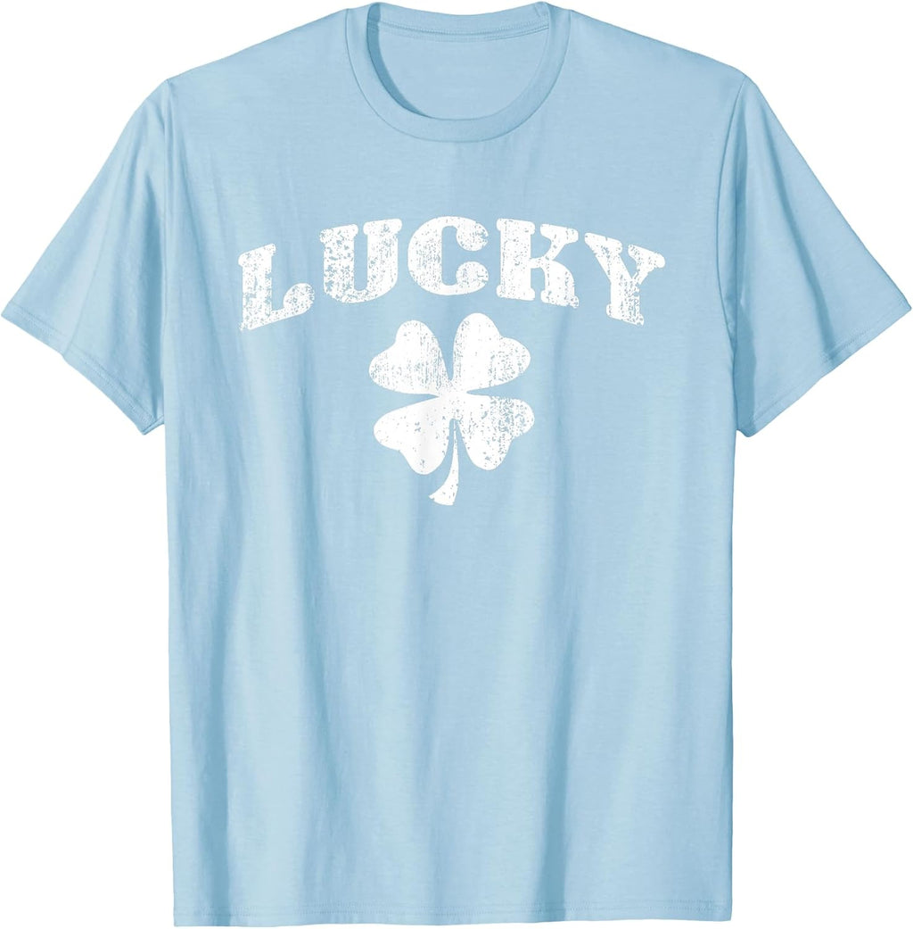 Vintage Style Lucky Clover St Patrick's Day T-Shirt