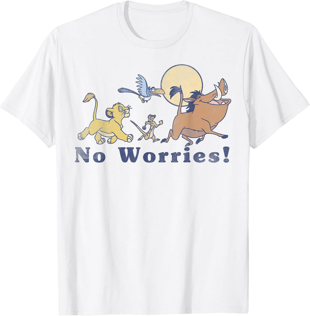 Lion King No Worries Vintage Group Shot T-Shirt