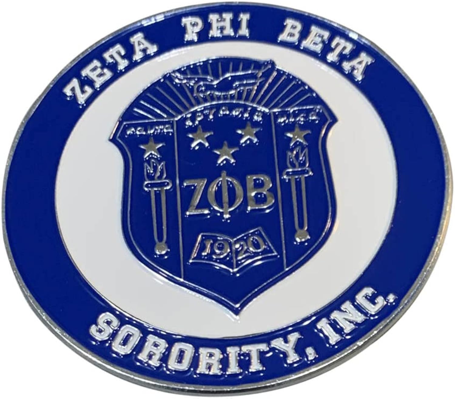 Zeta Phi Beta Round Car Badges